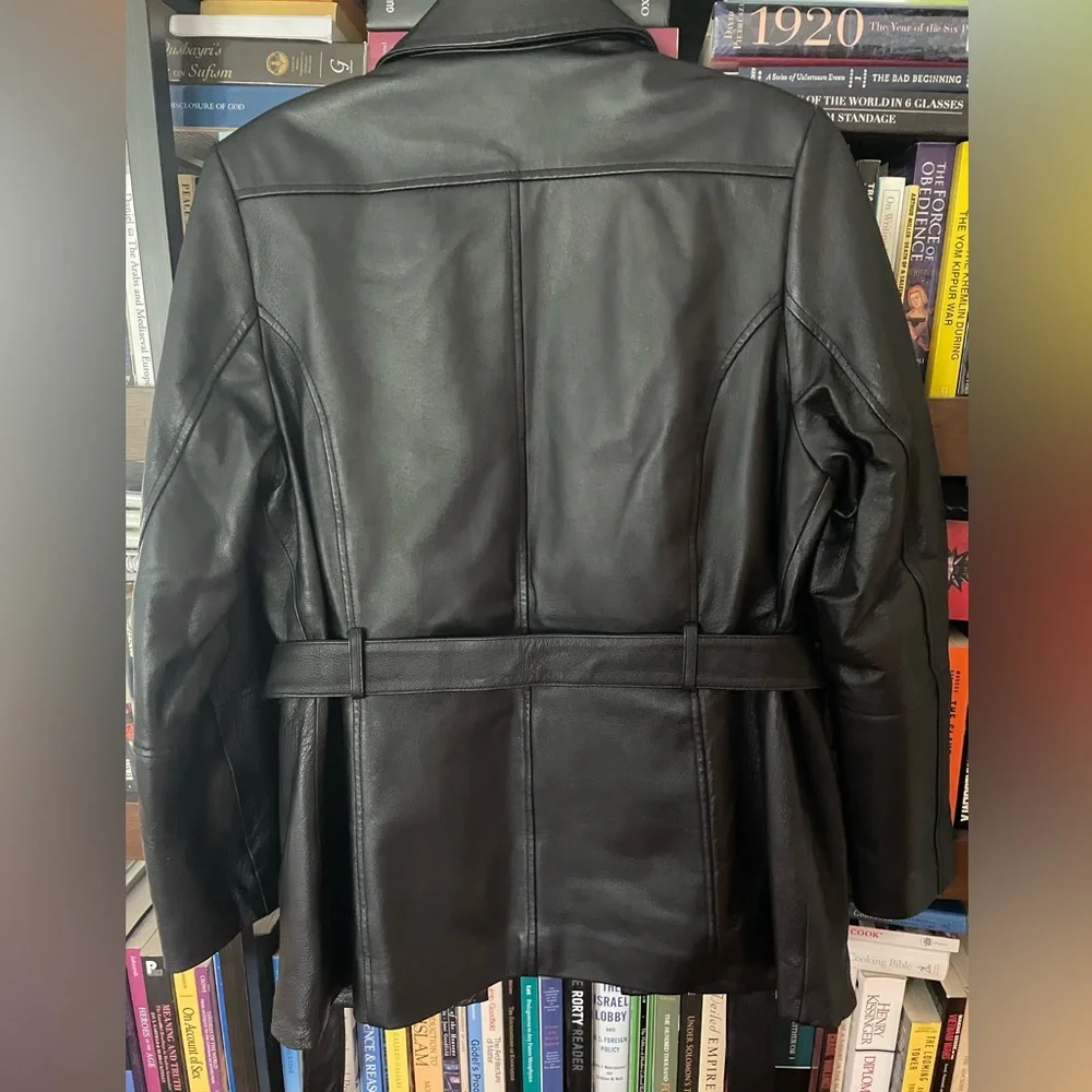 🌸Black Leather Jacket - Croft & Barrow - Picture 12 of 16